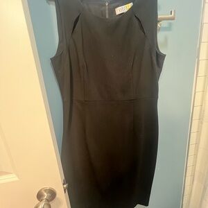Kasper Black Sleeveless Sheath Mini Dress